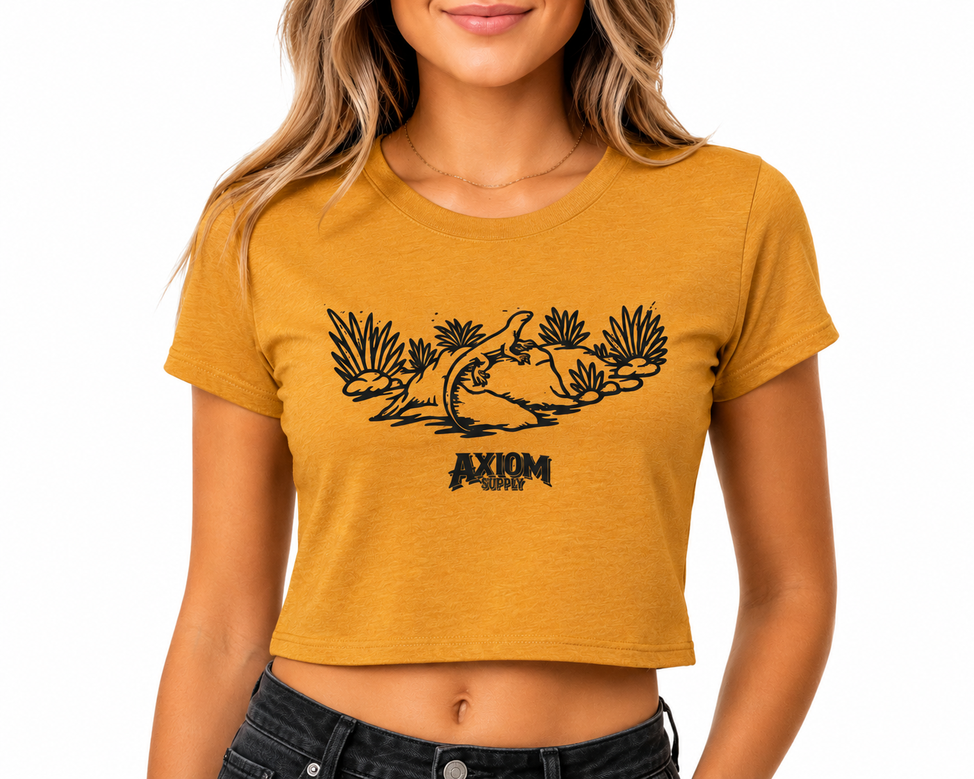 Axiom Supply Women's Desert Lizard Crop Tee
